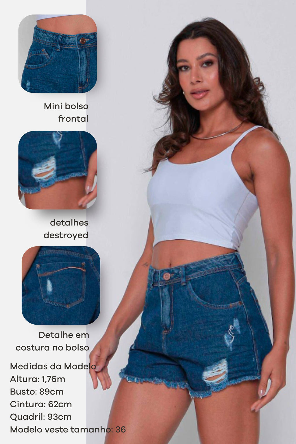 Shorts Jeans Feminino Mom