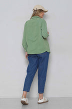 Calça Feminina Jeans Baggy com Pence Padrão a Plus sem Elastano