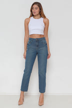 Calça Feminina Jeans Mom sem Lycra