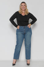Calça Feminina Jeans Mom sem Lycra