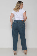 Calça Feminina Jeans Mom Puído s/ Lycra