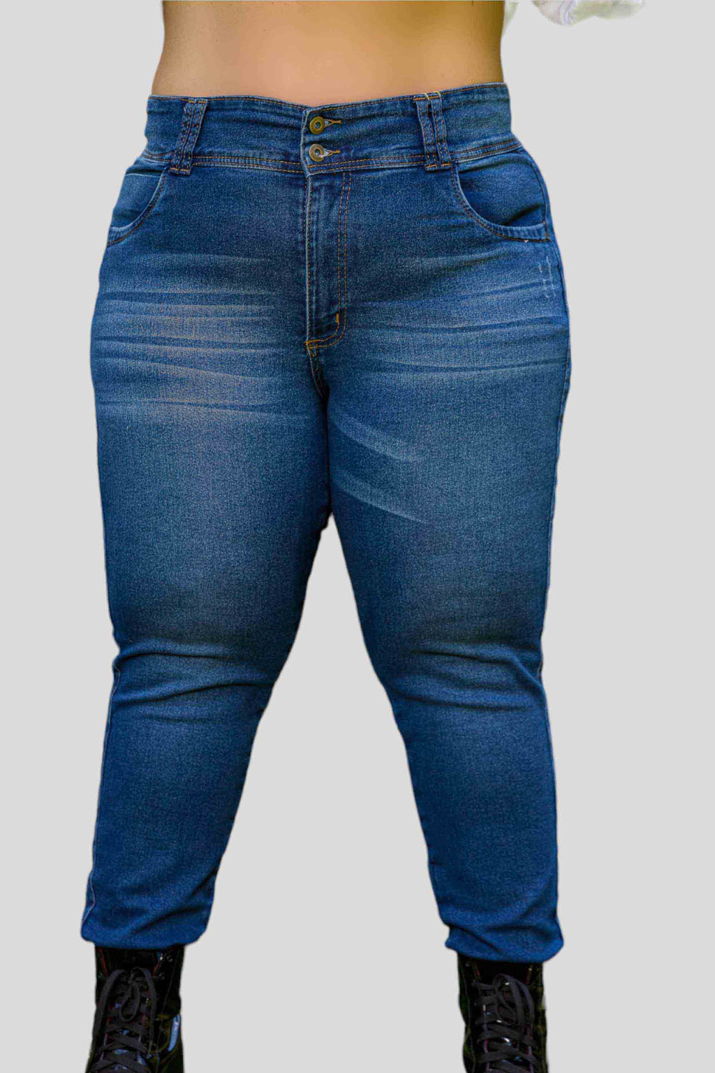 Calça Jeans Feminina Cigarrete Plus Size