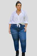 Calça Jeans Feminina Cigarrete Plus Size
