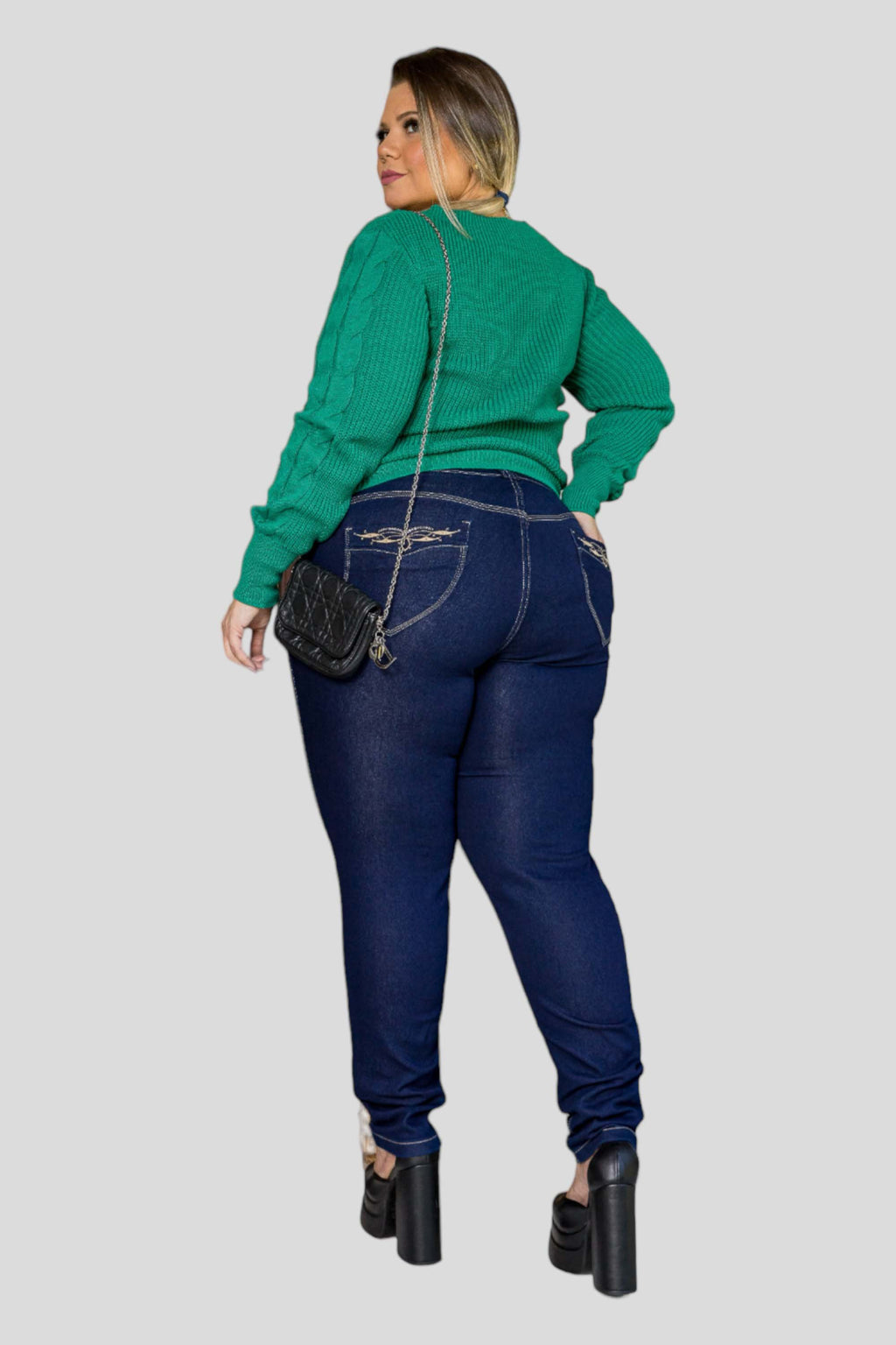Calça Jeans Feminina Skinny Plus Size