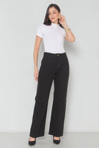 Calça Sarja Feminina Wide Leg Colorida sem Elastano