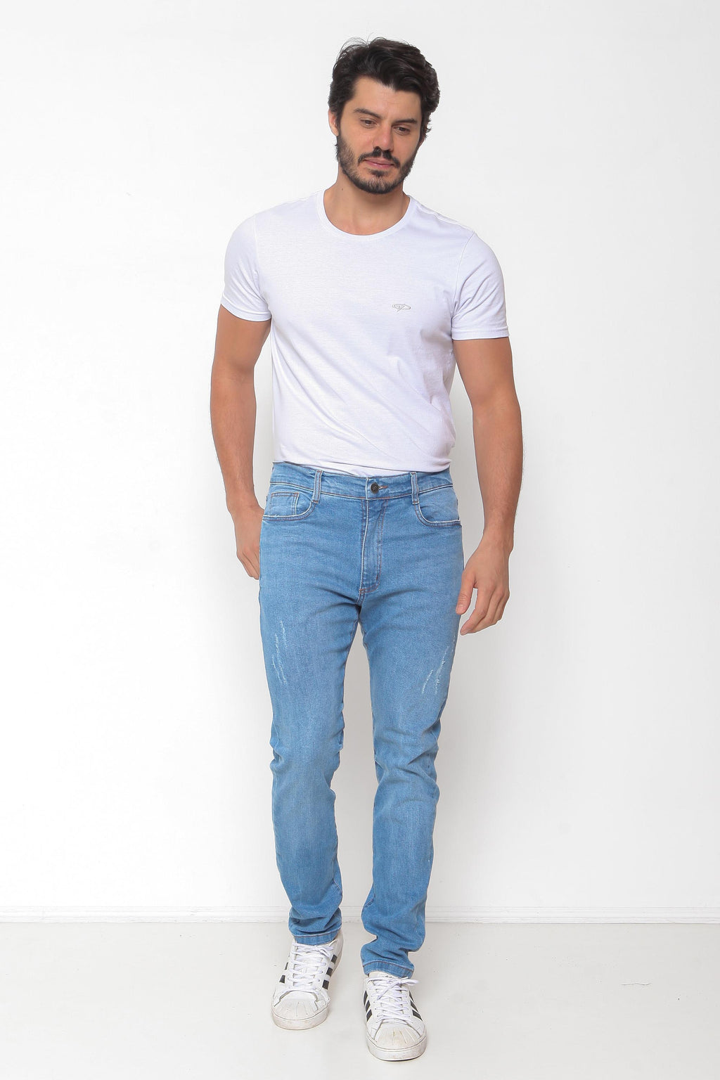 Calça Masculina Jeans Skinny Clara e Escura