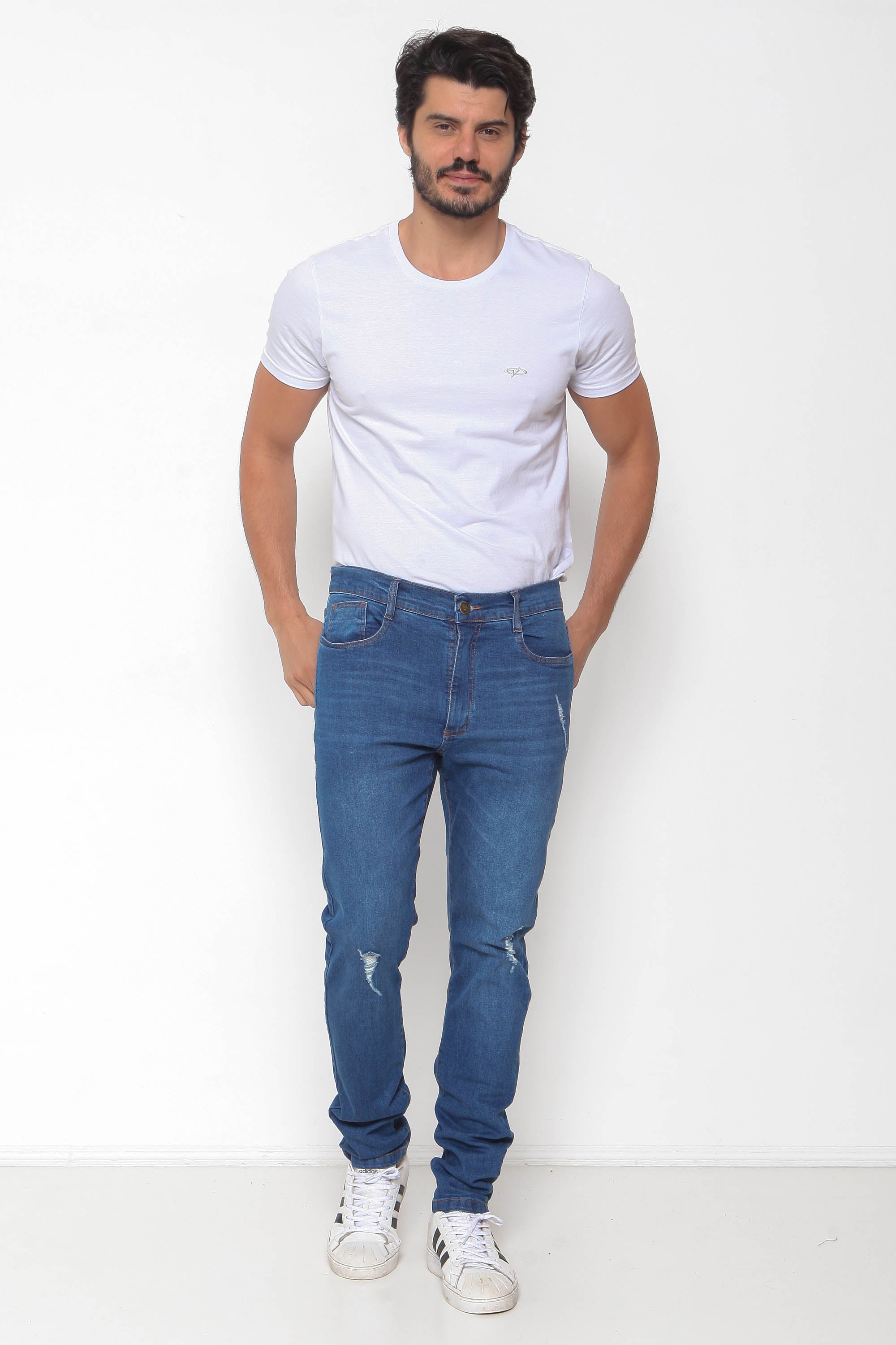 Calça Masculina Jeans Skinny Clara e Escura