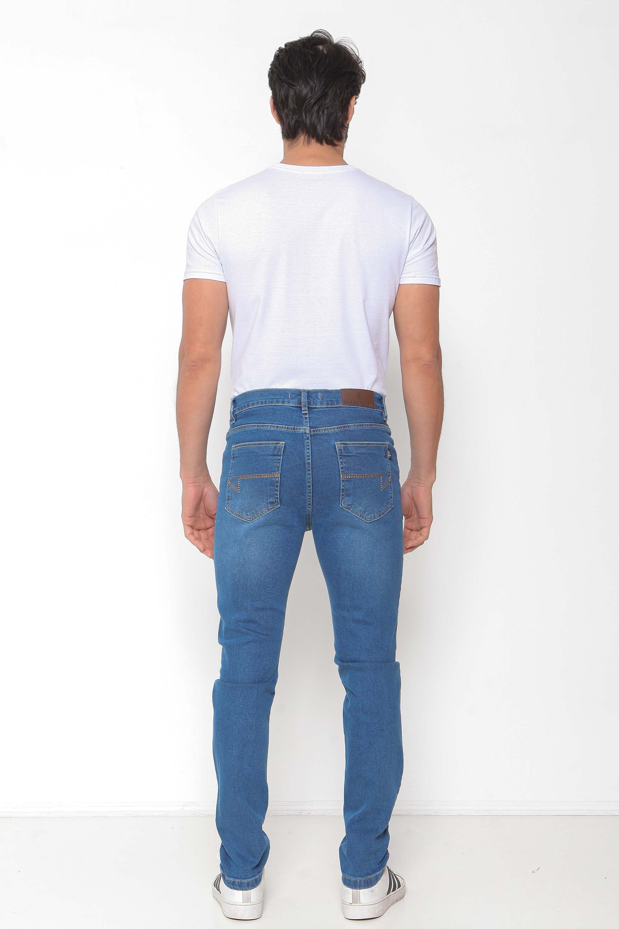 Calça Masculina Jeans Skinny Clara e Escura com Elastano