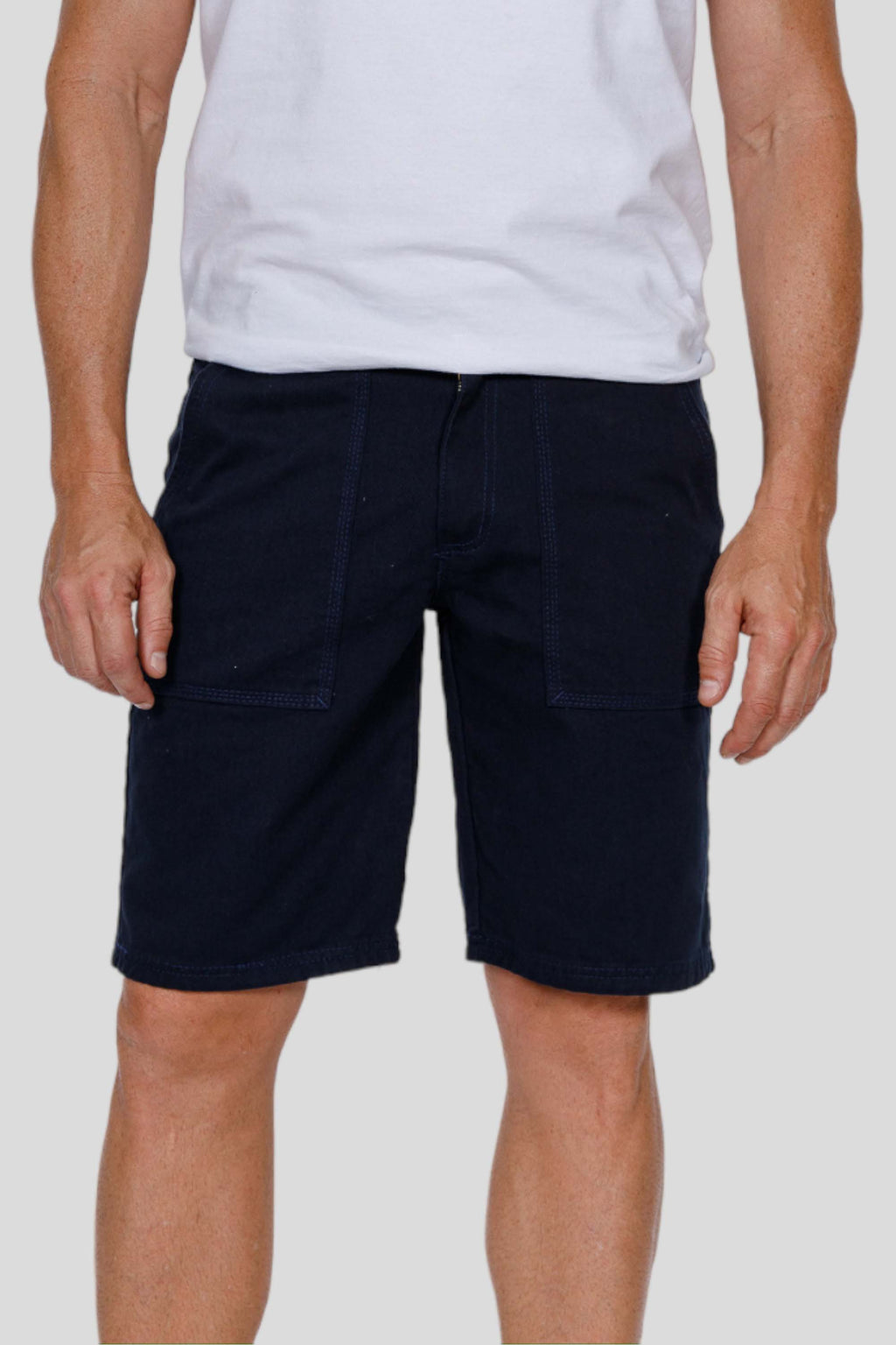 Bermuda Sarja Masculina Alfaitaria Azul Marinho