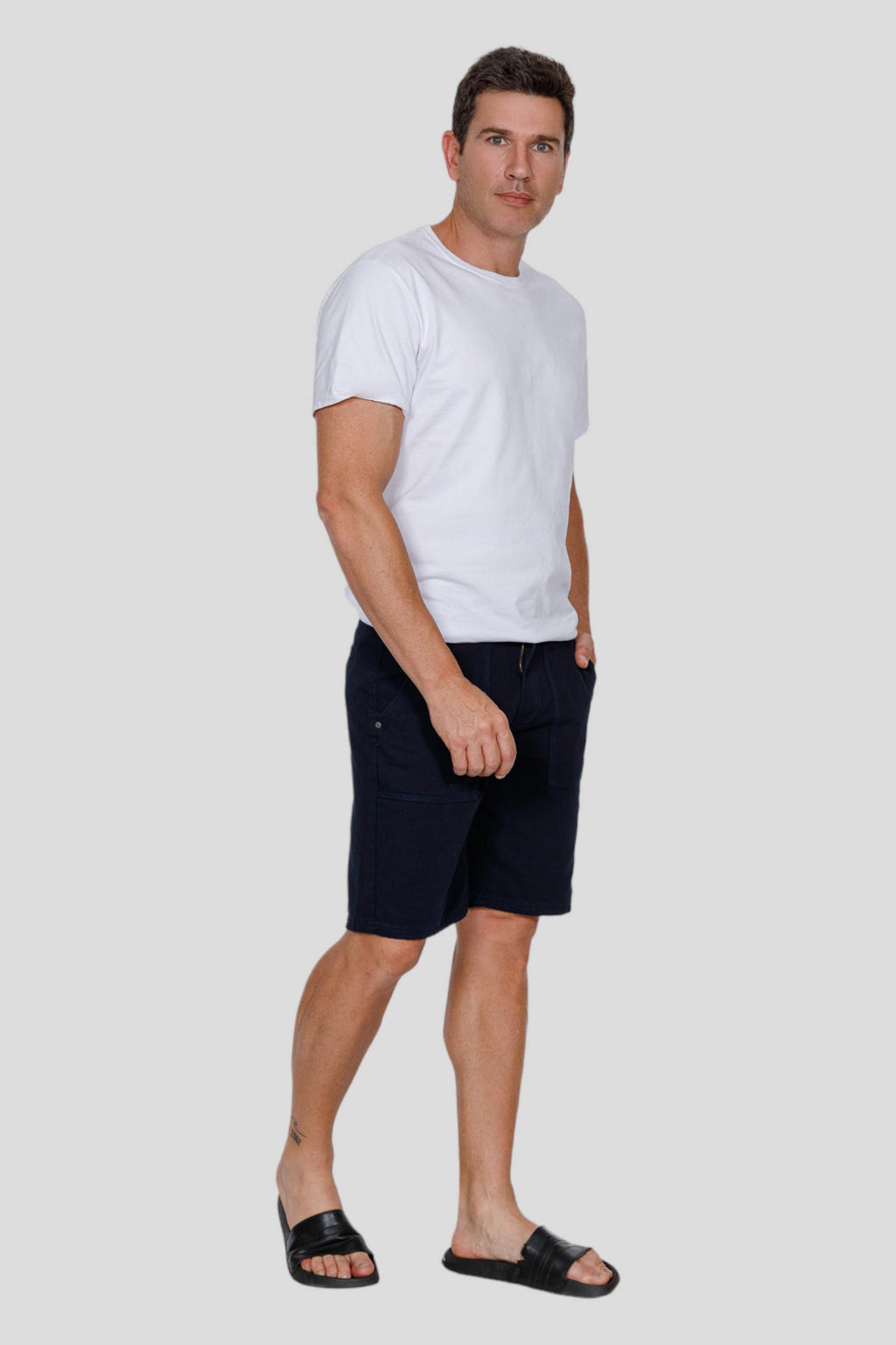 Bermuda Sarja Masculina Alfaitaria Azul Marinho