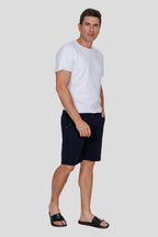 Bermuda Sarja Masculina Alfaitaria Azul Marinho