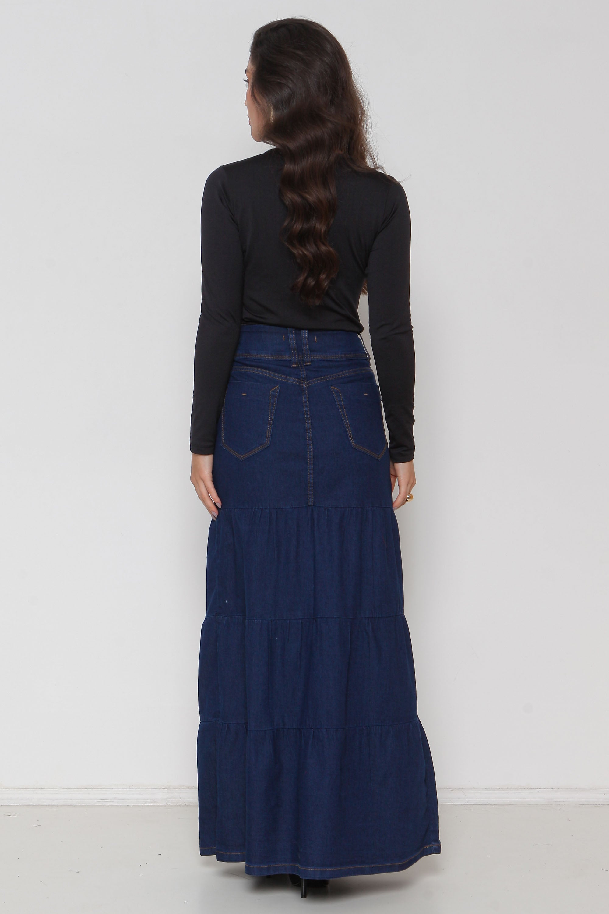 Saia Jeans Três Marias Longa