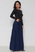 Saia Jeans Três Marias Longa