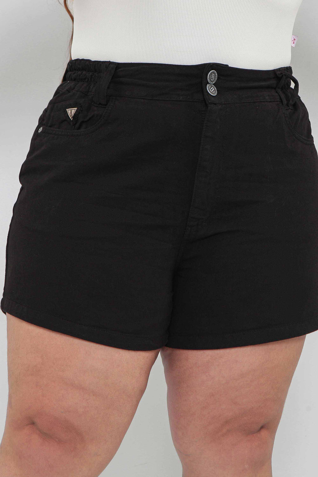 Shorts Feminino Mom Com Elástico Plus Size
