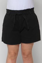 Short Sarja Feminino Mom Clochard Colorido com Cinto Plus Size