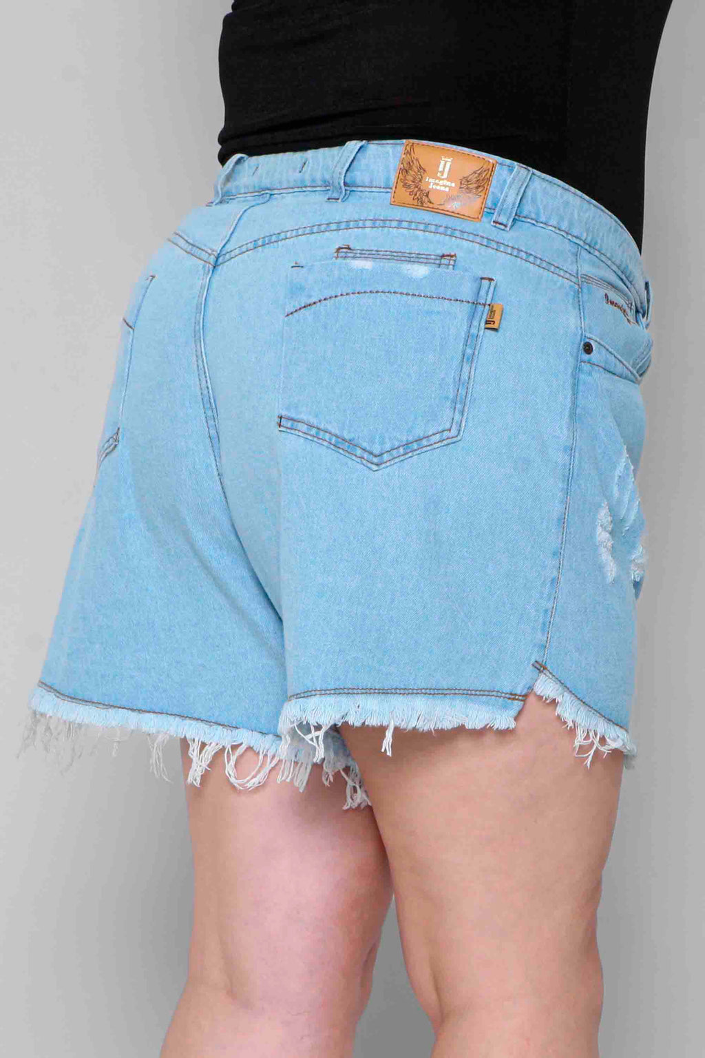 Shorts Jeans Feminino Mom Soltinho Plus Size