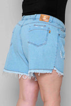 Shorts Jeans Feminino Mom Soltinho Plus Size