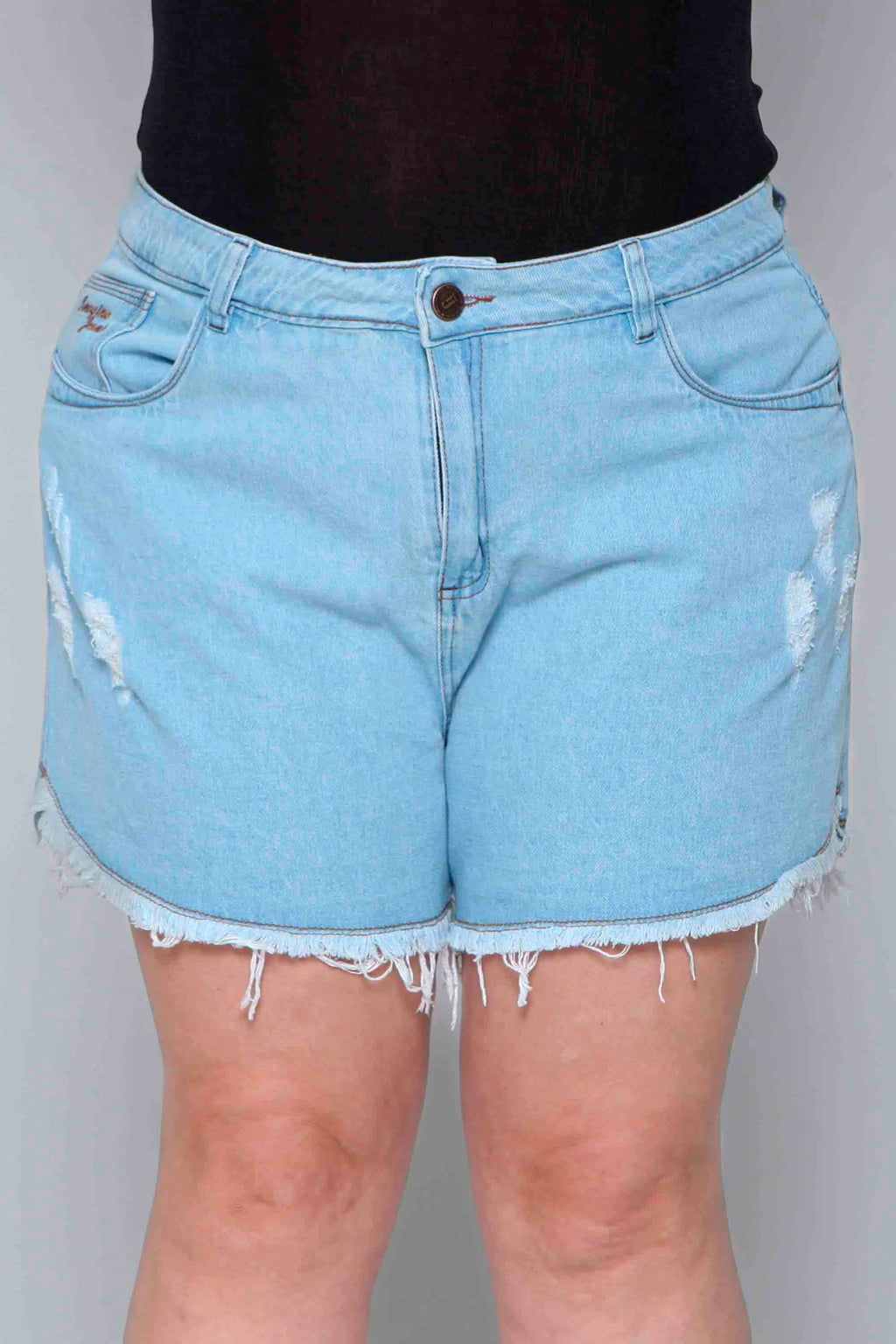 Shorts Jeans Feminino Mom Soltinho Plus Size