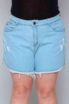Shorts Jeans Feminino Mom Soltinho Plus Size