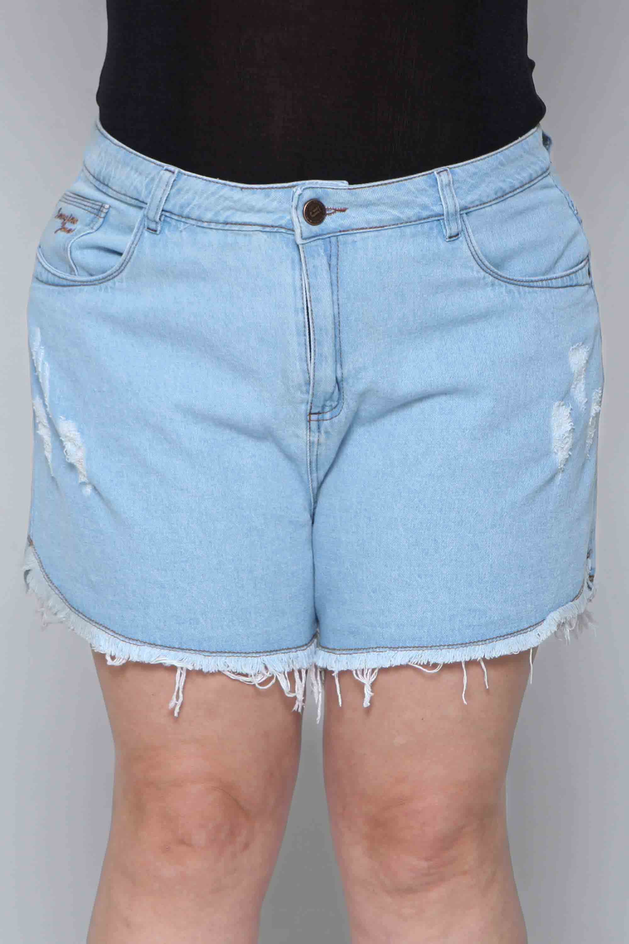 Shorts Jeans Feminino Mom Soltinho Plus Size
