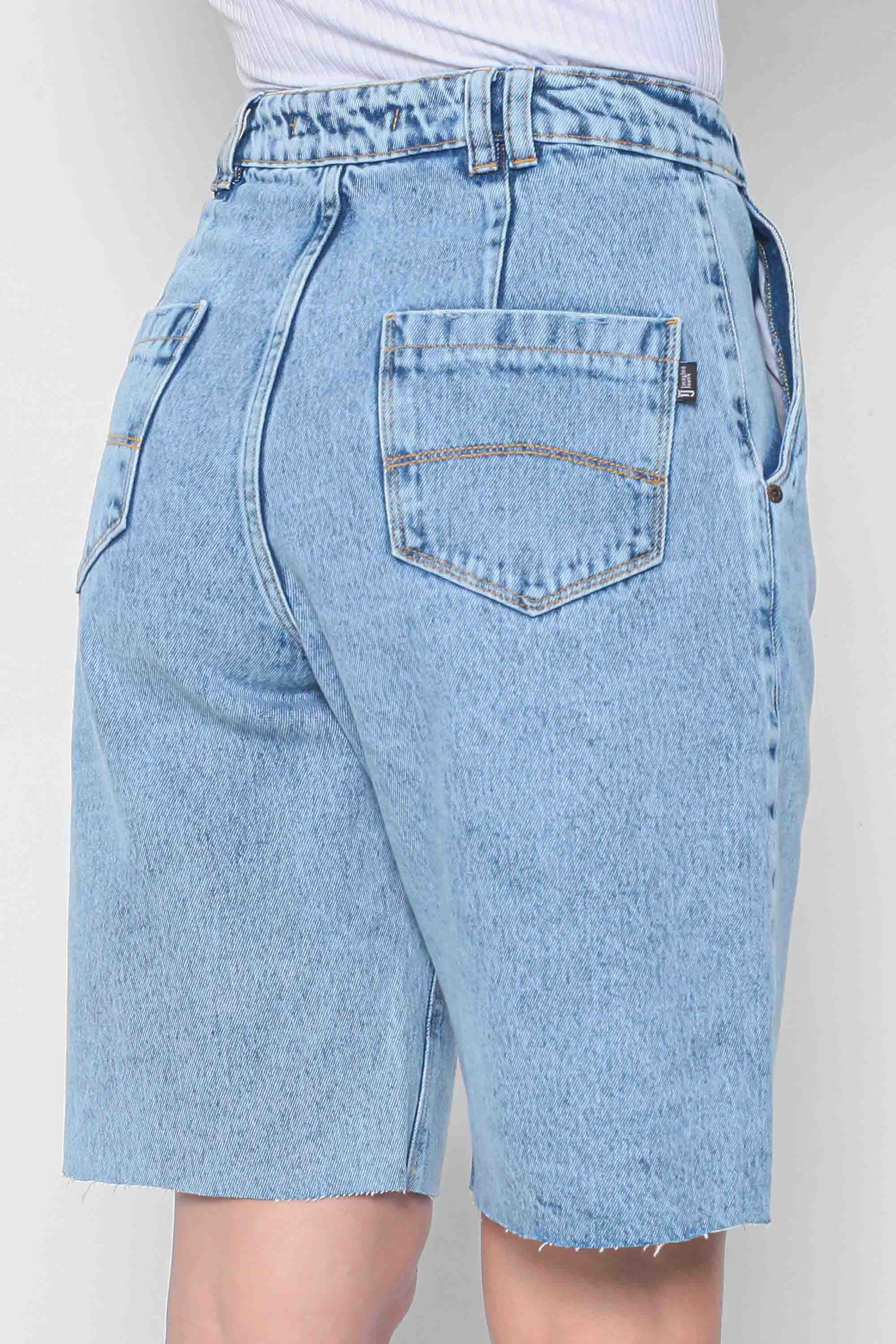 Bermuda Feminina Jeans Jorts com Pence