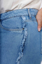 Calça Feminina  Wide Leg Com Detalhe Lateral Plus Size