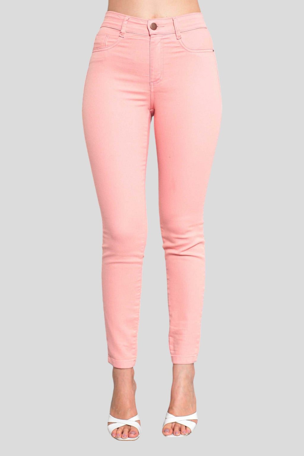Calça Feminina Sarja Slim Pêssego