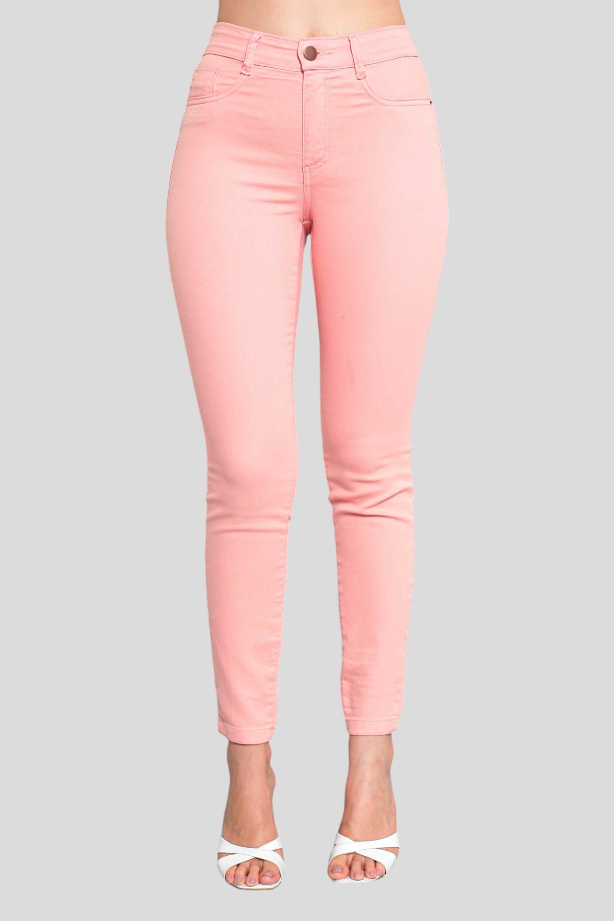 Calça Feminina Sarja Slim Pêssego