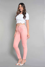 Calça Feminina Sarja Slim Pêssego