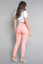 Calça Feminina Sarja Slim Pêssego