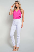 Calça Sarja Feminina Skinny Branca