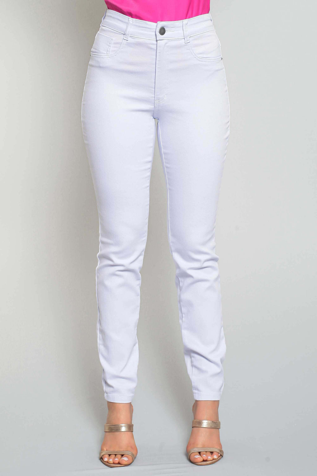 Calça Sarja Feminina Skinny Branca