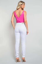 Calça Sarja Feminina Skinny Branca