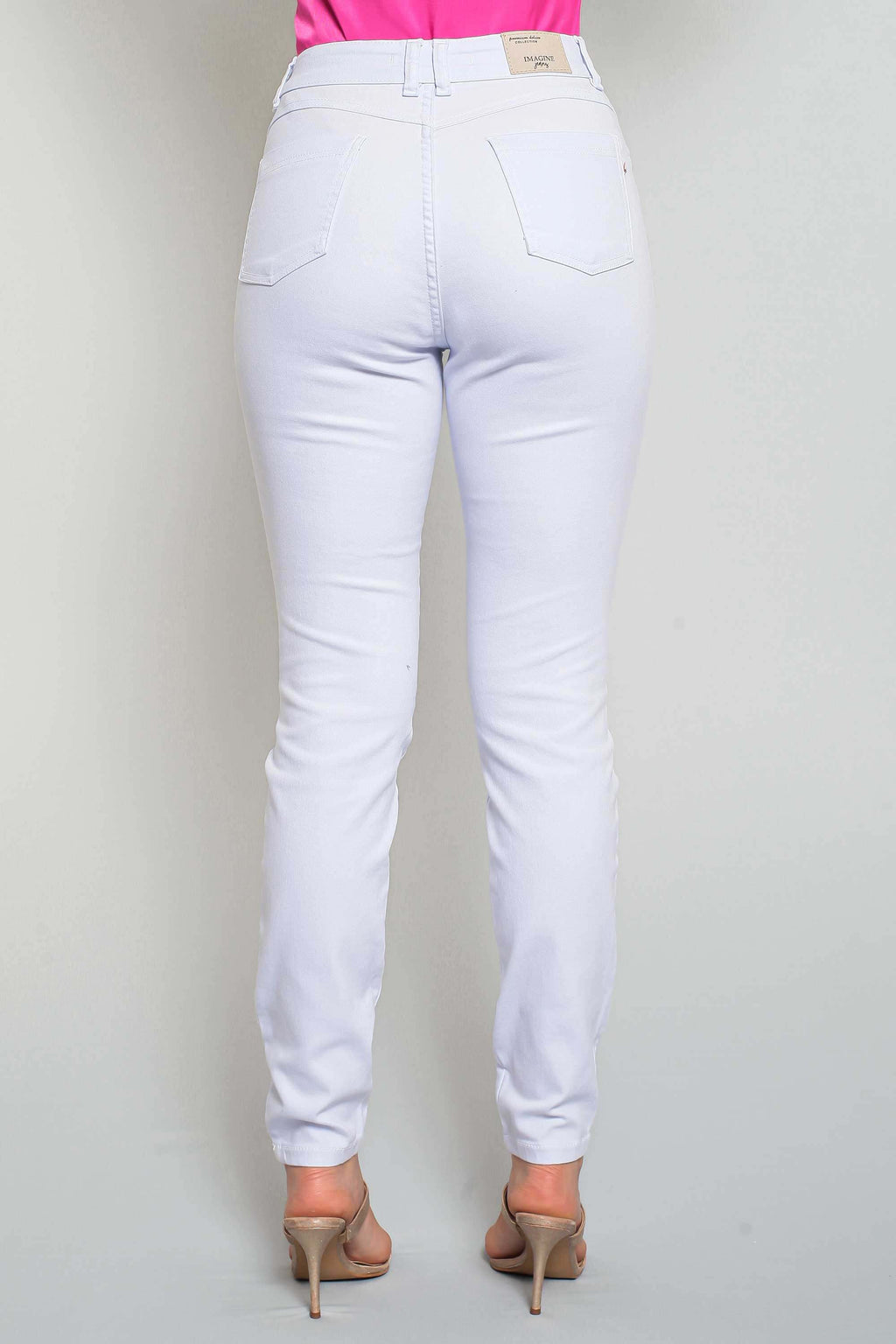 Calça Sarja Feminina Skinny Branca