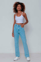 Calça Feminina Jeans Reta