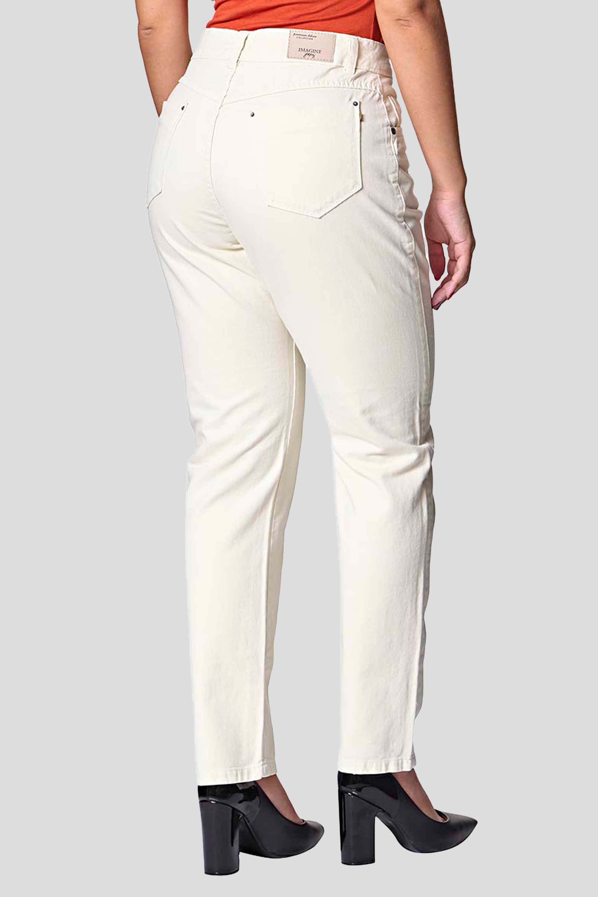 Calça Sarja Feminina Reta Off-White