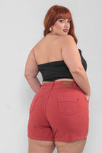 Shorts Feminino Mom Com Elástico Plus Size